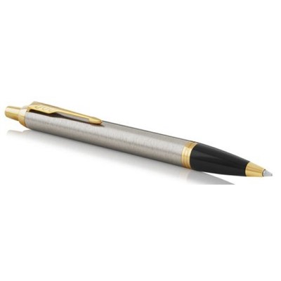 Ручка шариковая PARKER "IM Core" K321 Brushed Metal GT M синие чернила, подарочная коробка 1931670 (1828771)