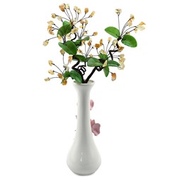 Композиция ваза с цветами из цитрина, 130*130*360мм.