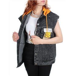 806 BLACK/SAND Джинсовый жилет женский (100% хлопок) размер 58