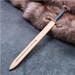 Сувенирное деревянное оружие "Меч двуручный", 52 см, массив бука, микс