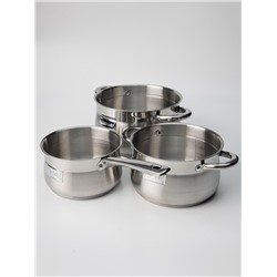 Набор посуды 6 предметов: ковш - 1,9 л; кастрюля - 2,5 л ; 4,6 л (2шт)