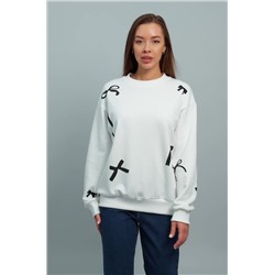 Женский свитшот оверсайз из футера трехнитки Happyfox