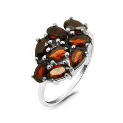 Кольцо из серебра гранат, Астра