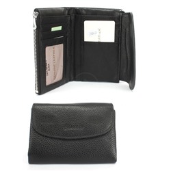 Кошелек женский натуральная кожа Cossroll-2201-9929A-2,  6отд,  7карм,  черный 248039