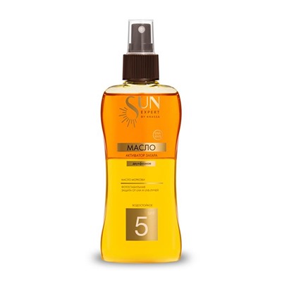 KRASSA SUN EXPERT Масло-активатор загара SPF- 5 Двухфазное 180мл