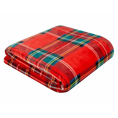 Покрывало-плед "Шотландия" фланель-микрофибра 200*220 см.
