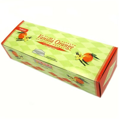 Tulasi VANILLA ORANGE Dual Fragrance Incense Sticks, Sarathi (Туласи благовония ВАНИЛЬ АПЕЛЬСИН, Саратхи), уп. 20 палочек.