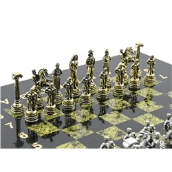 Шахматы подарочные с металлическими фигурами "Геракл", 250*250мм