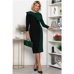 Платье Эванесса (черно-зеленое) П12749-35М