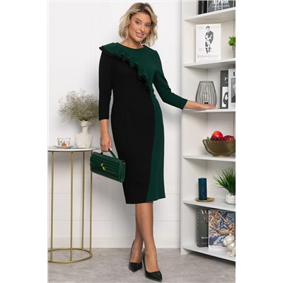 Платье Эванесса (черно-зеленое) П12749-35М