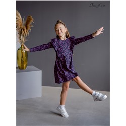 Платье София рукав маки на черном ФМ