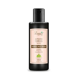 ACTIVATED CHARCOAL Face Wash, Luster (АКТИВИРОВАННЫЙ УГОЛЬ травяной гель для умывания без сульфатов и парабенов С ЭКСТРАКТОМ АЛОЭ ВЕРА, Ластер), 110 мл.