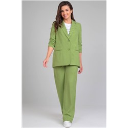 LeNata 32223 на-зеленом-полоска, Брюки,  Жакет,  Джемпер