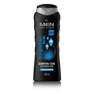 муж. Шампунь-гель MEN 400 мл 2в1 Cristal ice IRIS