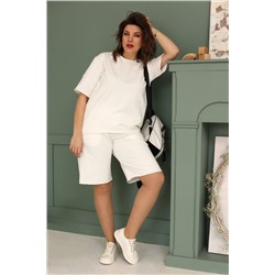 BegiModa 3023 молочный, Шорты,  Футболка