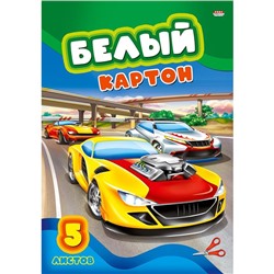 Картон белый  5л. А4 Экстремальные гонки Проф-Пресс 05-7680