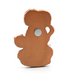 Магнит с самоцветами "Кузя с котом малый" 45*65мм