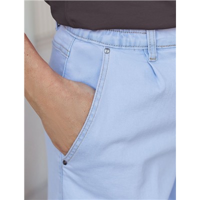 Джинсы из эластичного денима с резинкой на поясе