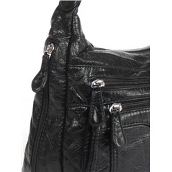 Сумка женская искусственная кожа Guecca-2100,  1отд+карм/пер,  плечевой ремень,  черный 257386