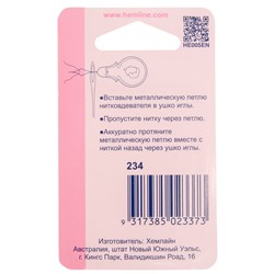 Нитевдеватель для ручных и машинных игл с пластиковой ручкой HEMLINE