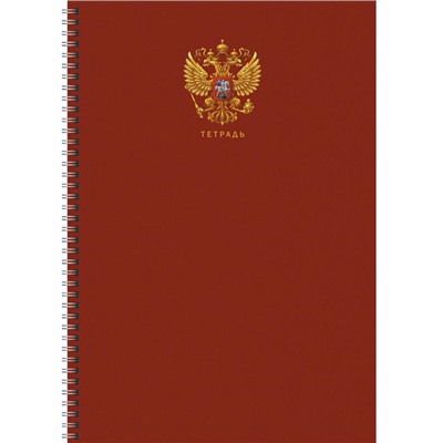 Тетрадь А4 80 л линия  спираль для конспектов  ГОСУДАРСТВЕННЫЙ СИМВОЛ (бел.лист) Экс.ТС4805027