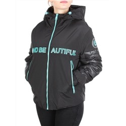 009 BLACK Куртка демисезонная женская (100 гр. синтепон) размер L(46) - 52 российский