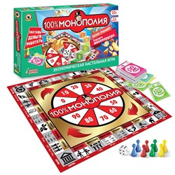 Игра настольная "100% Монополия"  04032 Русский стиль РОССИЯ