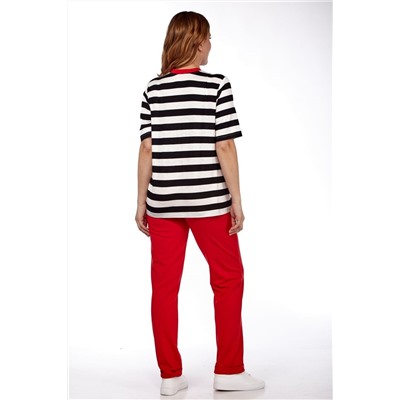 Michel chic 1338 черный-белый-красный, Брюки,  Футболка