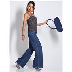 Серый топ с рюшами