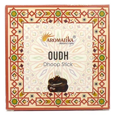 Dhoop Sticks OUDH, Aromatika (Безосновные благовония УД, Ароматика), 100 г.