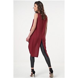 Туника асимметричная бордовая