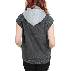 806 BLACK/GRAY Джинсовый жилет женский (100% хлопок) размер 56