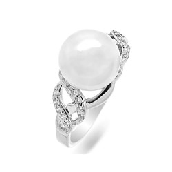 Кольцо из серебра жемчуг swarovski, МЖВ465