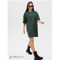 Трикотажное женское платье-футболка оверсайз Lingeamo хаки ВП-09 (125)