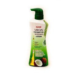 Virgin Coconut Oil Whitening Lotion, ISME (Молочко для тела с кокосовым маслом, ИСМЕ), дозатор, 400 мл. - СРОК ГОДНОСТИ ДО 2 СЕНТЯБРЯ 2024 ГОДА