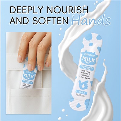 Крем для рук с молочными протеинами, витаминами и маслом Ши Laikou, 3 гр.