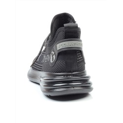 HA103 BLACK/GRAY Кроссовки летние мужские (текстиль) размер