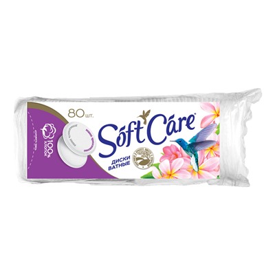 Ватные диски  Soft care, 80 шт