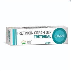TRETIHEAL Tretinoin Cream USP 0.025%, Healing Pharma (ТРЕТИХИЛ (Третихел) третиноин крем 0,025%), 20 г.