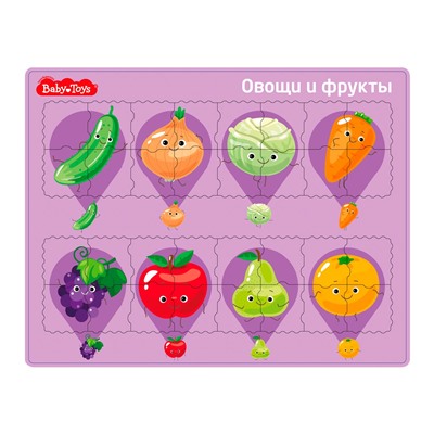 Развивающий планшетный пазл «Овощи и фрукты» серии Baby Toys