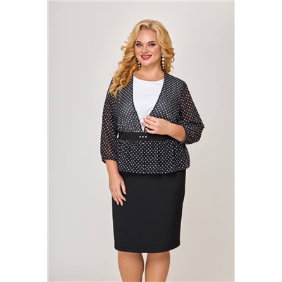 Alani Collection 1778 черный/белый_горох, Платье