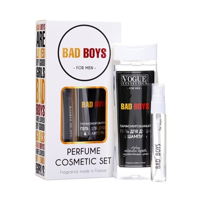 НАБОР муж.   ЗМ  Bad Boys (Гель д/душа 250м+парф.вода ручка 33мл)  M~