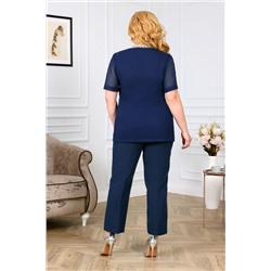 Ninele 5908 синий, Кардиган,  Брюки,  Блуза