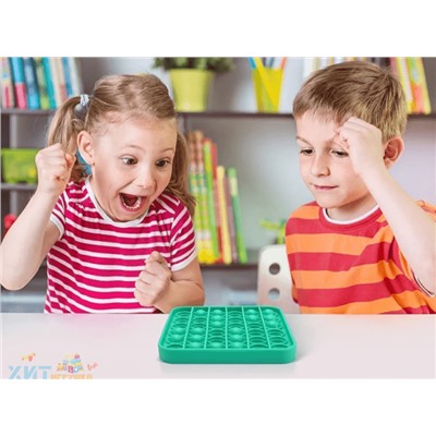 POP IT antistress Сенсорная игрушка КВАДРАТ ОДНОТОН в ассортименте / Вечная пупырка, popit_kvadrat_postel