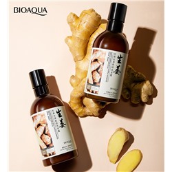 Укрепляющий восстанавливающий шампунь с имбирем Bioaqua Ginger Essence, 250 мл.