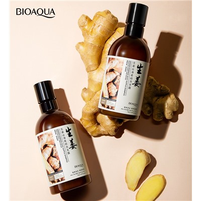 Укрепляющий восстанавливающий шампунь с имбирем Bioaqua Ginger Essence, 250 мл.