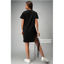 Женское трикотажное платье с бахромой Happyfox