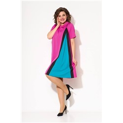 Koketka i K 1029 розовый+бирюза, Платье