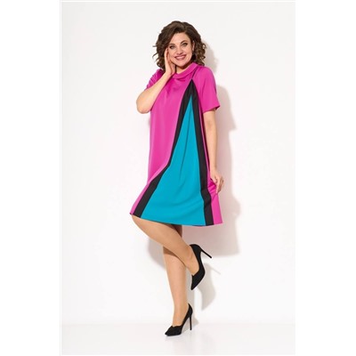 Koketka i K 1029 розовый+бирюза, Платье