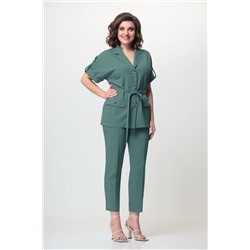 Орхидея 1165 зеленая_слива, Брюки,  Жакет